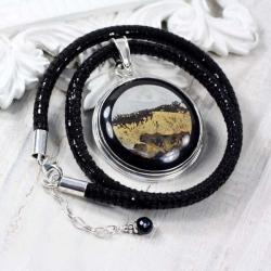 Srebrny wisior z jaspisem - Wisiory - Biżuteria