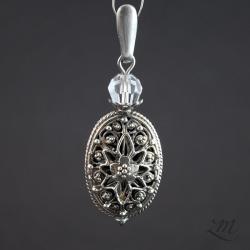 srebro,Swarovski,bali,wisior - Wisiory - Biżuteria