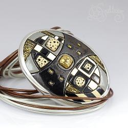 porcelana,srebro,unikat,biżuteria artystyczna - Wisiory - Biżuteria