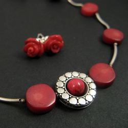 delikatny,kobiecy,z różami - Komplety - Biżuteria