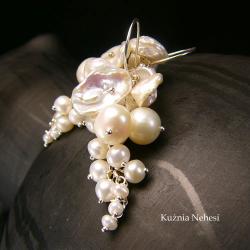 Nehesi,Kolczyki z perłami,Ze Srebra, - Kolczyki - Biżuteria