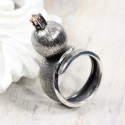 Regulowany pierścionek z cyrkonią - Pierścionki - Biżuteria