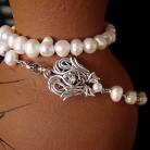Naszyjniki srebro,kobiece,romantyczne,elegancki,perły