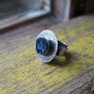 Pierścionki pierścionek srebro druza metaloplastyka unikat