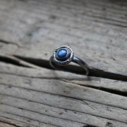 pierścionek srebro oksyda szafir vintage - Pierścionki - Biżuteria
