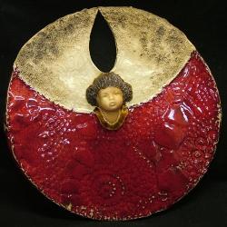czerwień,aniolek,gwiazdka,prezent - Ceramika i szkło - Wyposażenie wnętrz