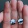 Kolczyki kolczyki srebro metaloplastyka opal