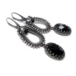 kolczyki,eleganckie,wrapping,czarne,długie - Kolczyki - Biżuteria