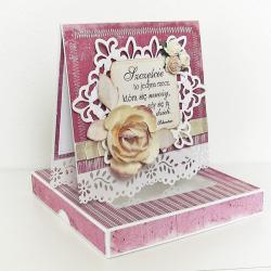 kartka,ślub,życzenia,kwiaty - Kartki okolicznościowe - Akcesoria