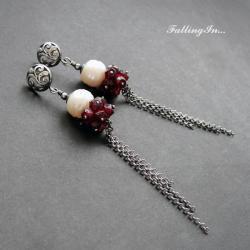 kolczyki,delikatne,retro,romantyczne,z perłami - Kolczyki - Biżuteria