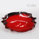 Ceramika i szkło Czerwona patera ceramiczna