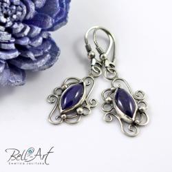 lapis lazuli,srebro,eleganckie - Kolczyki - Biżuteria