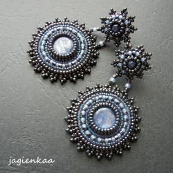 elegancki,unikalny,haft koralikowy - Kolczyki - Biżuteria