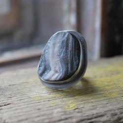 pierścionek srebro róża chalcedon unikat - Pierścionki - Biżuteria
