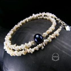 naszyjnik z perłami,nehesi,czarne perły - Naszyjniki - Biżuteria