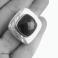 Pierścionki srebrny pierścionek z fasetowanym onyksem