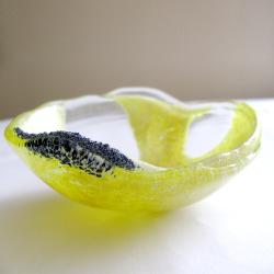 szklana miseczka,żółta,cytrynowa,fusingowa - Ceramika i szkło - Wyposażenie wnętrz