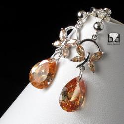 eleganckie kolczyki z cyrkoniami - Kolczyki - Biżuteria