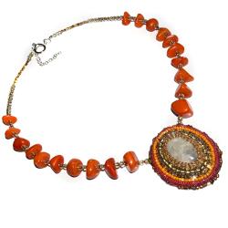 haft koralikowy toho wisior - Naszyjniki - Biżuteria