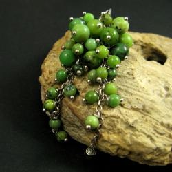 grona,naturalne,zielone - Kolczyki - Biżuteria