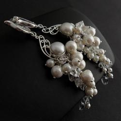 eleganckie,bogate,perły,ślubne,ekskluzywne - Kolczyki - Biżuteria