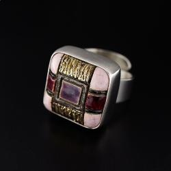 porcelana,srebro,unikat,biżuteria artystyczna - Pierścionki - Biżuteria