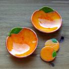 Ceramika i szkło pomarańcza,miseczki,fusetki,soczyste,owocowe