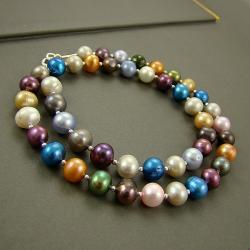 klasyczne,eleganckie,kolorowe perły - Naszyjniki - Biżuteria