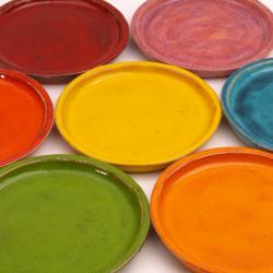 rożnokolorowe,deserowe talerzyki,na stół,ceramika - Ceramika i szkło - Wyposażenie wnętrz