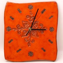 zegar ceramiczny,zegar kafel,dekor - Zegary - Wyposażenie wnętrz