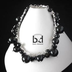 bransoletka z perłami i kryształami Swarovski - Bransoletki - Biżuteria