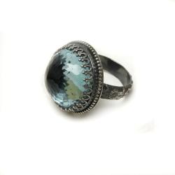 pierścionek,niebieski,rozmntyczny,ekskluzywny - Pierścionki - Biżuteria