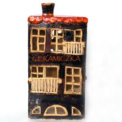 domek ceramiczny,na świeczkę,użytkowe,unikatowe - Ceramika i szkło - Wyposażenie wnętrz