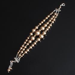 bogata bransoletka z perłami - Bransoletki - Biżuteria