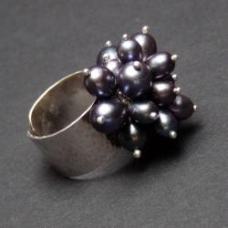 pierścionek z perłami - Pierścionki - Biżuteria