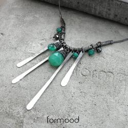 minimalistyczny,odważny,zielony - Naszyjniki - Biżuteria