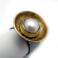 Pierścionki srebrny pierścionek z perłą,złocony