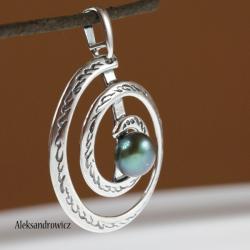 srebro perła - Wisiory - Biżuteria