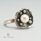 Pierścionki pierścionek z perłą,oryginalny