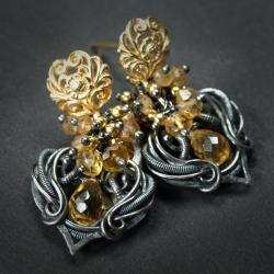 eleganckie,ekskluzywne,serce,wire-wrapping - Kolczyki - Biżuteria