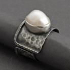 Pierścionki srebrny pierścionek z perłą,nover pearl ring