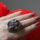 Pierścionki pierścionek srebro róża chalcedon unikat
