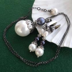 ekskluzywny,orientalny komplet z perłami - Komplety - Biżuteria
