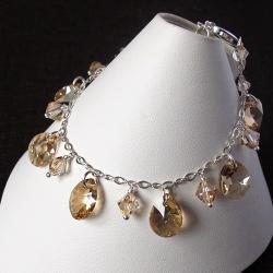 Gronkowa bransoletka z kryształami Swarovski - Bransoletki - Biżuteria