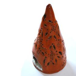ceramika,handmade,lampion,pomarańczowy,prezent - Świeczniki - Wyposażenie wnętrz