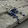 Kolczyki długie,kobiece,srebrne kolczyki z lapisem lazuli