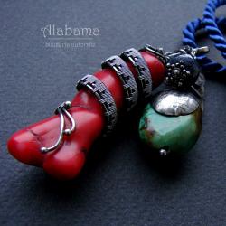 alabama,morskie inspiracje,wire-wrapping - Wisiory - Biżuteria