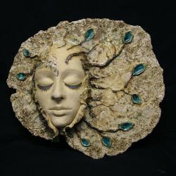 kobieta,ceramika,maska,orginalna - Ceramika i szkło - Wyposażenie wnętrz