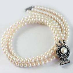 elegancki,klasyczny,ekskluzywny,perły - Naszyjniki - Biżuteria