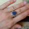 Pierścionki pierścionek z kyanitem,niebieski,oksydowany